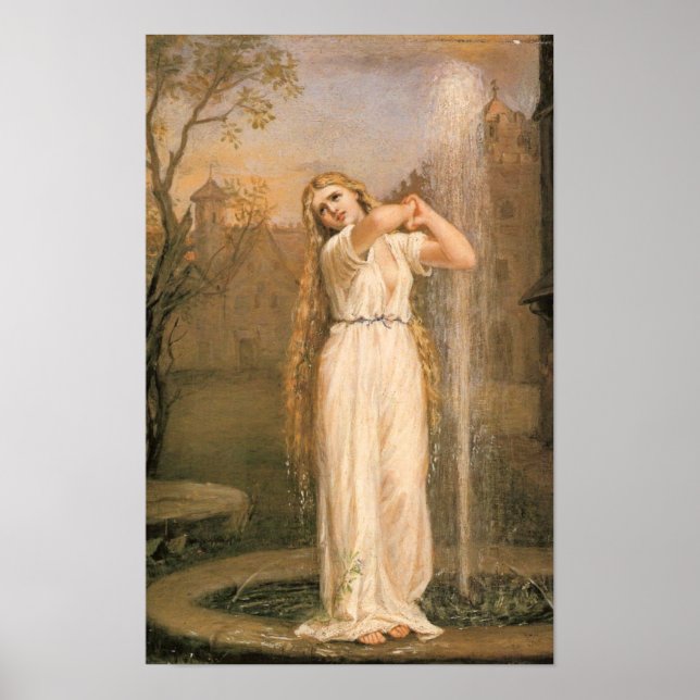 Undine von John William Waterhouse Poster (Vorne)