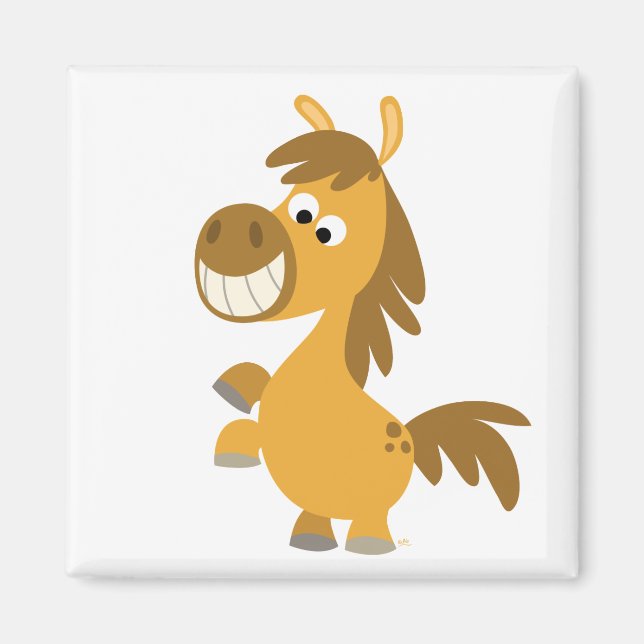 Undurchdringlicher Cartoon Pony Magnet (Vorne)