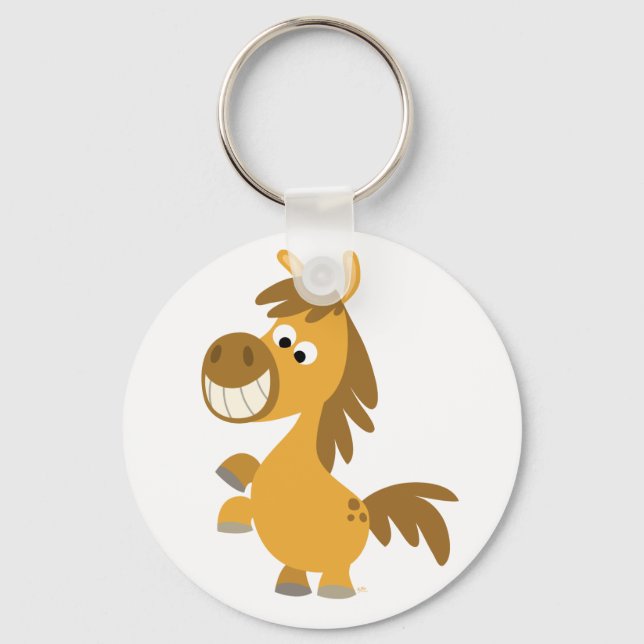 Undurchdringlicher Cartoon Pony Schlüsselanhänger (Vorderseite)