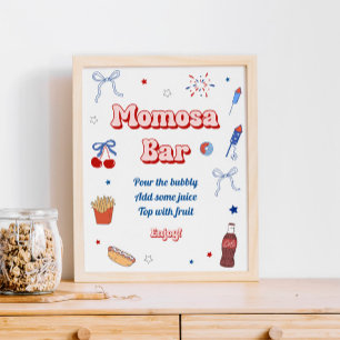 Une affiche de bar à Momosa pour une baby shower d