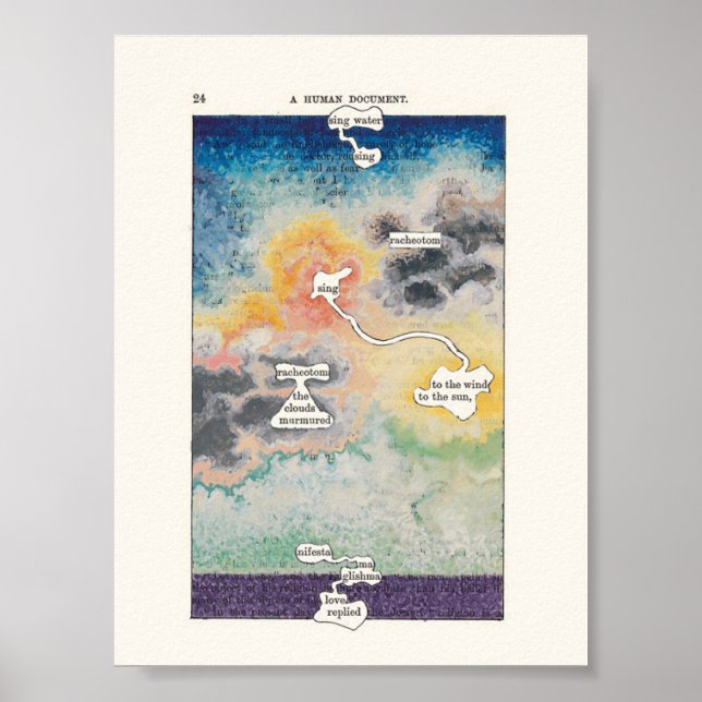 Une affiche de la 2ème version de l'Humument de Ph (Devant)