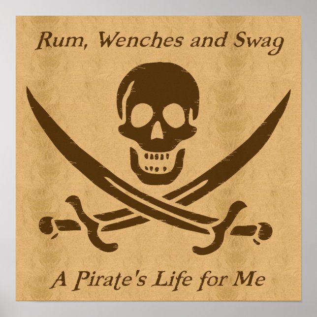 Une affiche de parchemin Pirates Life (Devant)