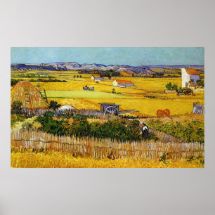Une affiche de scène de récolte par Vincent van