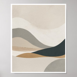 une affiche murale d'art abstrait design minimalis
