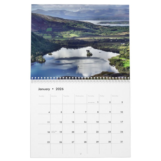 Une année dans le calendrier de l'Irlande - année (Jan 2026)
