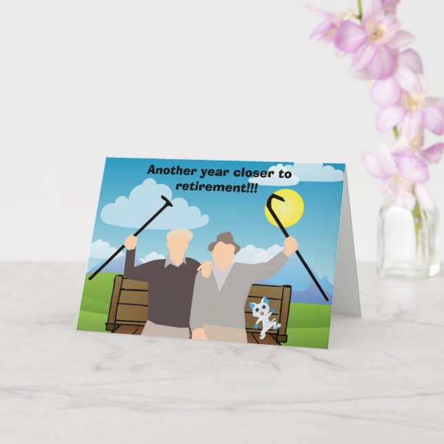 Une année de plus vers la retraite Carte d'anniver (Orchidée)