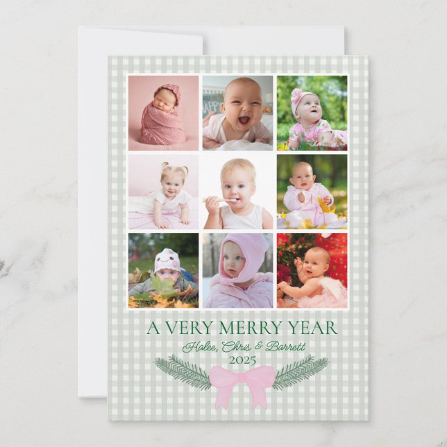 Une année très joyeuse, premier Noël, carte photo (Devant)