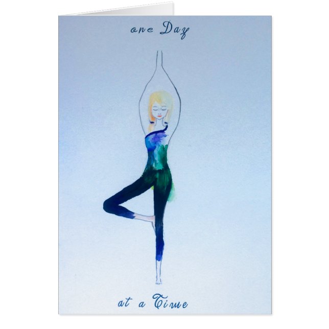 Une aquarelle de yoga de jour à la fois (Devant)