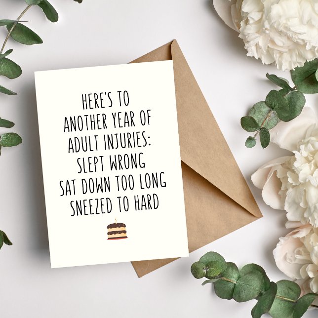 Une autre année Blessures amusante Carte de voeux  (Créateur téléchargé)