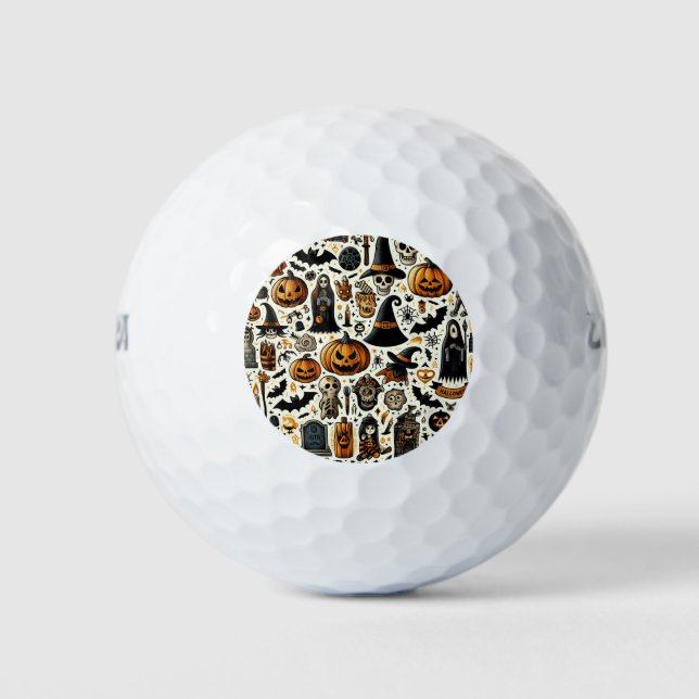 une balle de golf commémorative pour Halloween (Devant)
