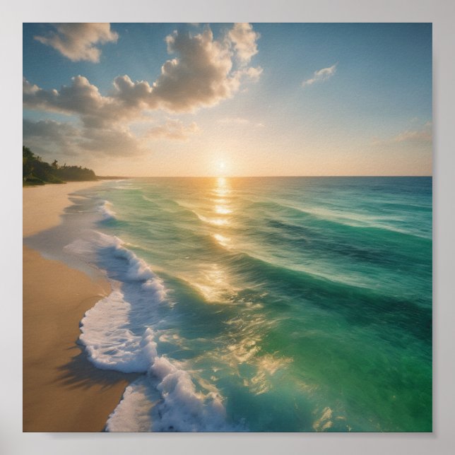 Une belle affiche de plage (Devant)