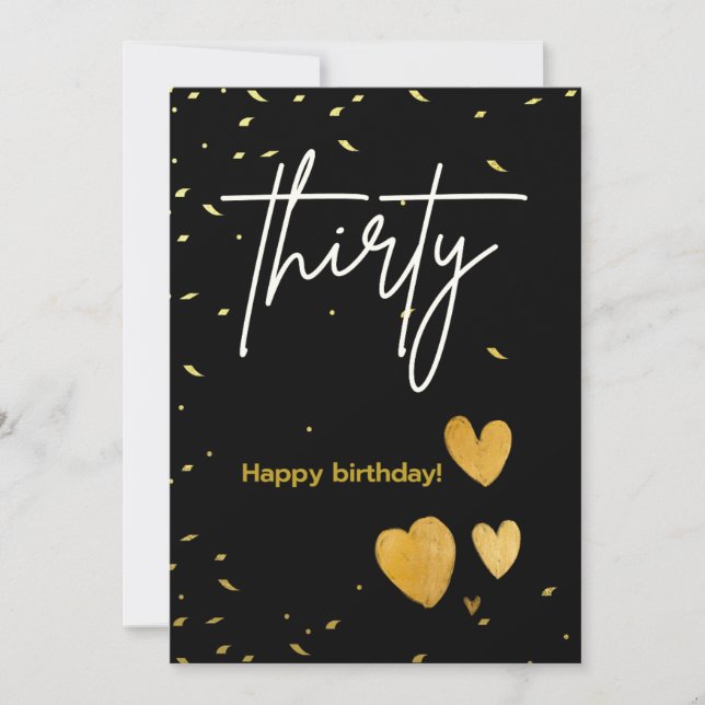 Une belle carte d'anniversaire remplie trente ans (Devant)