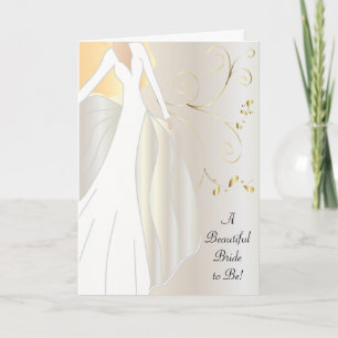 Une belle mariée pour être une carte de félicitati