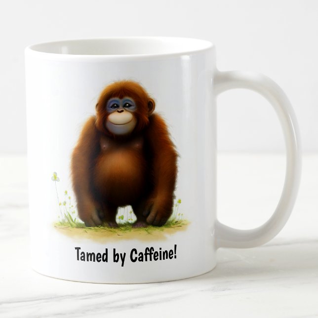 Une Belle Mug De Café Orangoutan Peint En 3D (Créateur téléchargé)