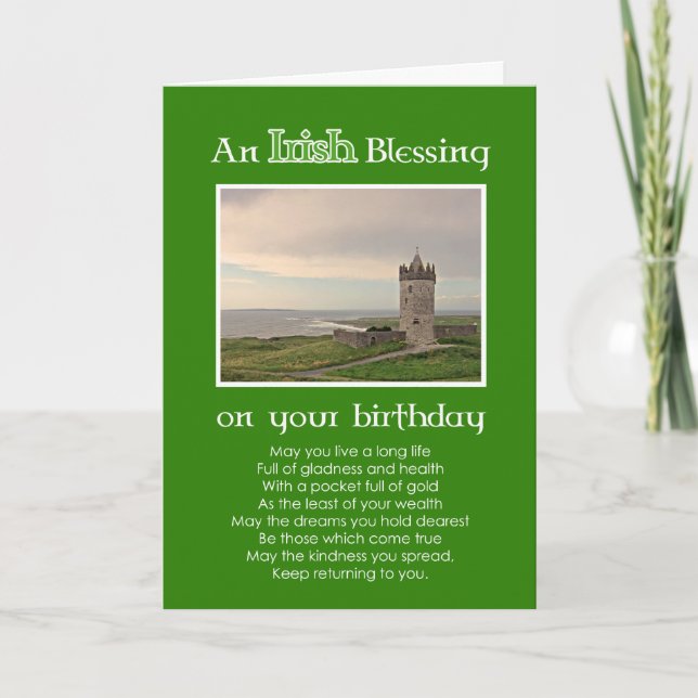 Une bénédiction irlandaise - carte photo sur mesur (Devant)