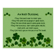 Une Bénédiction Irlandaise / Poster Shamrock
