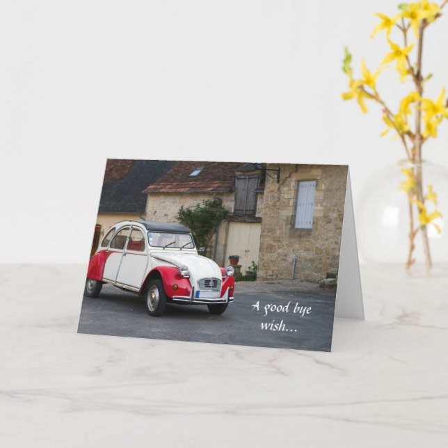 Une bonne carte de voeux pliée (Fleur jaune)