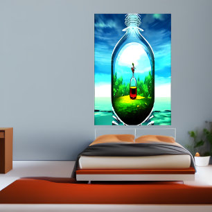 Une bouteille dans une bouteille   AI Art Poster