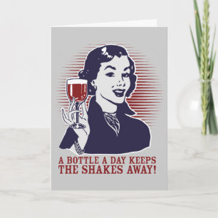 Une bouteille une carte de Personalizable de jour