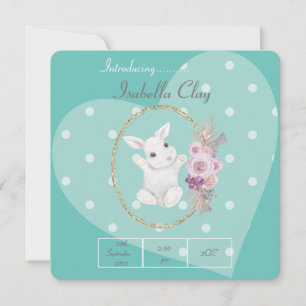 UNE CARTE À PLAT FAIRE-PART DE NAISSANCE PERSONNAL