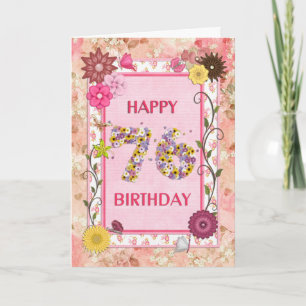 Une carte artisanale de 76ème anniversaire