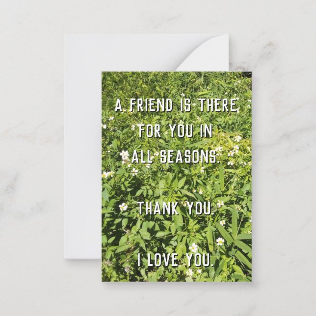 Une carte d'amis pour toutes les saisons (Devant)