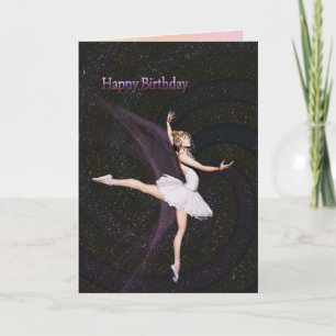 Une carte d'anniversaire de ballerine