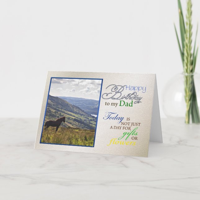 Une carte d'anniversaire de cheval pour le papa (Devant)