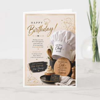 Une carte d'anniversaire élégante pour un chef