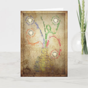 Une carte d'anniversaire grungy pour une soeur