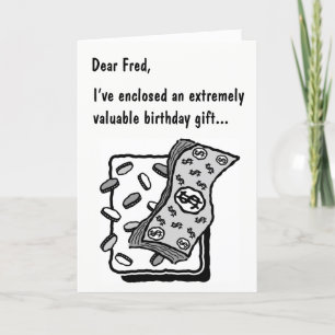 Une carte d'anniversaire humoristique avec une fin