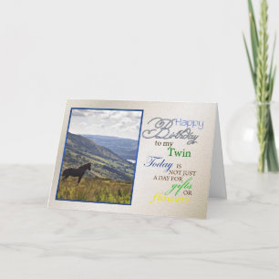 Une carte d'anniversaire pour jumeaux.