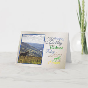 Une carte d'anniversaire pour le mari.