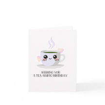 Une Carte d'Anniversaire Pour Les Puns À Thé