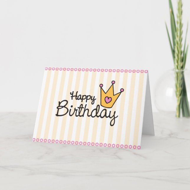 Une carte d'anniversaire pour une princesse (Devant)