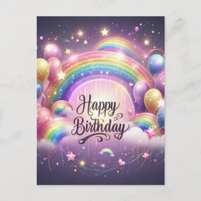 Une carte d'anniversaire vibrante (Devant)