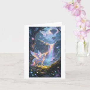 Une carte de licorne magique avec de nombreuses ut
