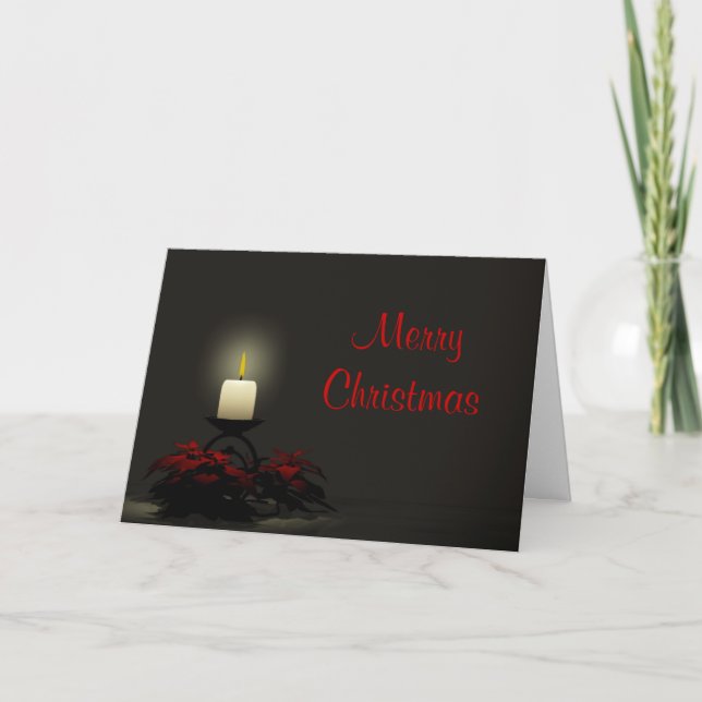 Une carte de Noël de bougie de Noël (Devant)