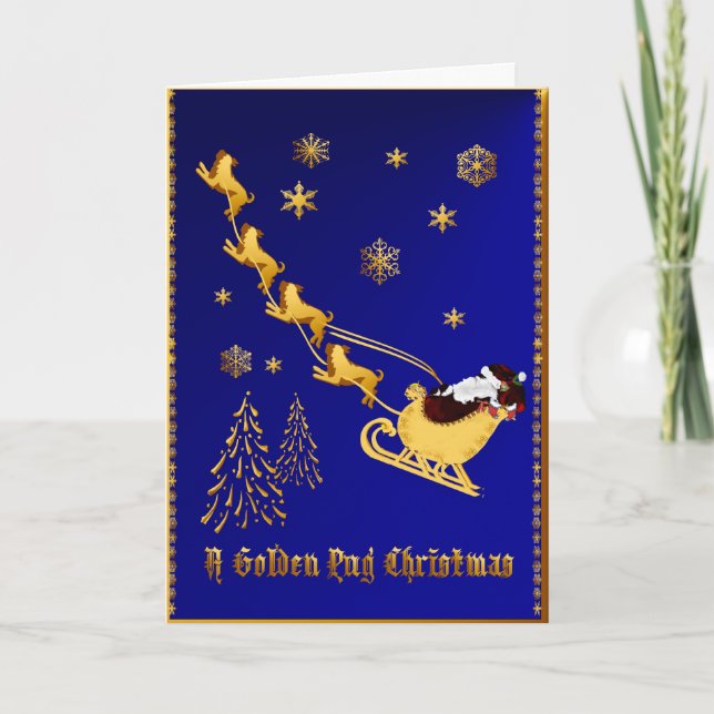 Une carte de Noël en Carlin d'or (Devant)