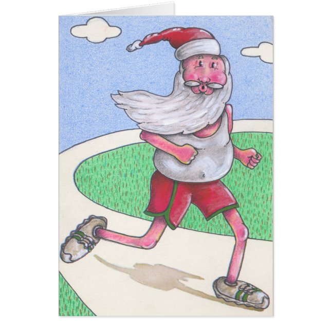 Une carte de Noël pour des coureurs (Devant)