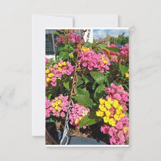 Une carte de remerciements fleurie (Devant)