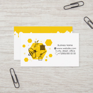 Une carte de visite pour un apiculteur, production