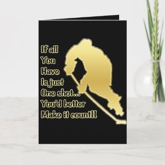 Une carte de voeux de hockey prise