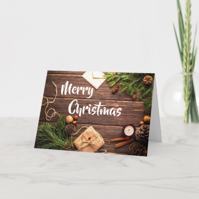 Une carte de voeux de Noël pour pays joyeux (Devant)