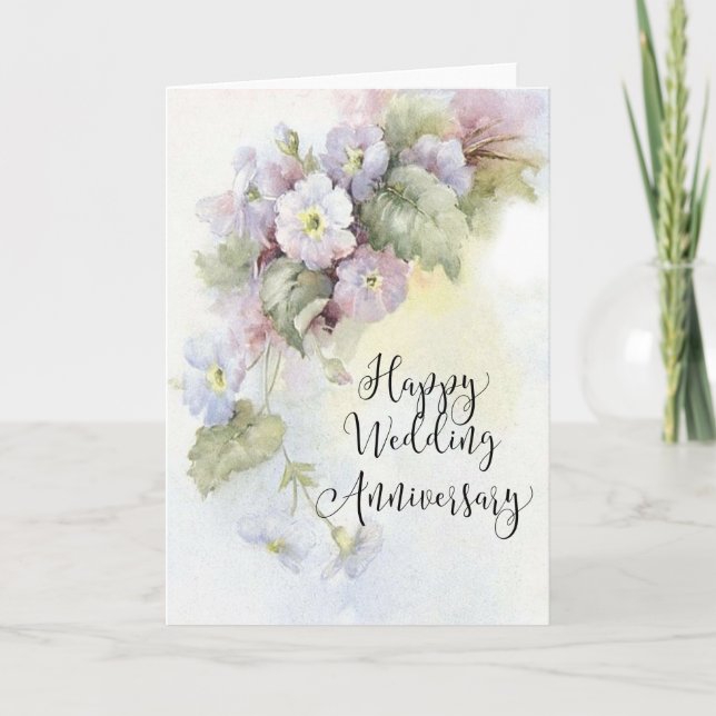 Une carte de vœux pour les anniversaires de mariag (Devant)