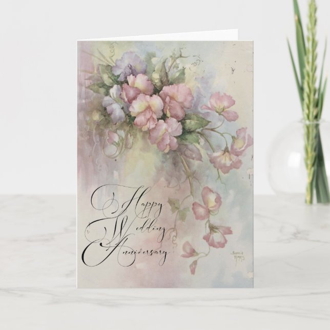 Une carte de vœux pour un anniversaire de mariage (Devant)