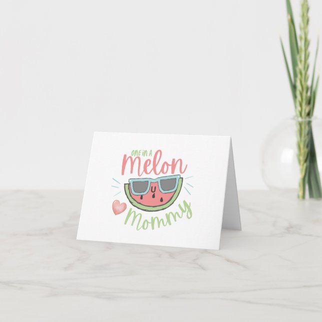 Une carte de vœux pour une maman melon unique (Devant)