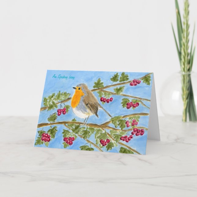 Une carte de voeux Spideog beag (Devant)