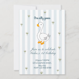 Une carte d'invitation d'anniversaire One Silly Go