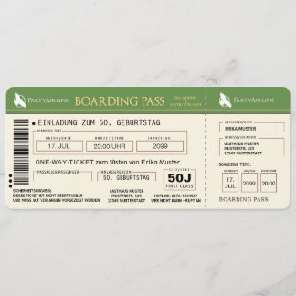 Une carte d'invitation pour 50 ans